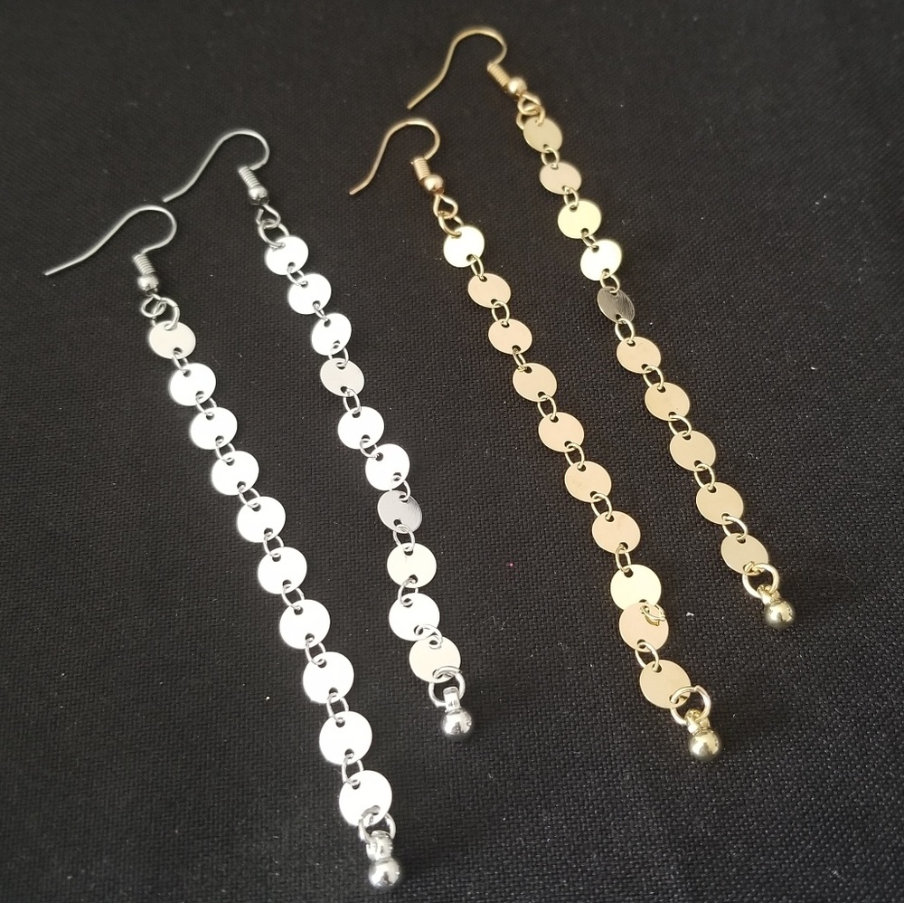 💎[3 for $15]💎 Bohemian Coin Disc Earrings - Picture 4 of 4